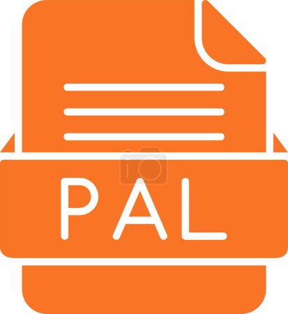 Téléchargez les illustrations : Icône web du fichier PAL, illustration vectorielle - en licence libre de droit