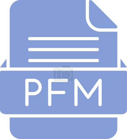 Téléchargez les illustrations : Icône web du fichier PFM, illustration vectorielle - en licence libre de droit
