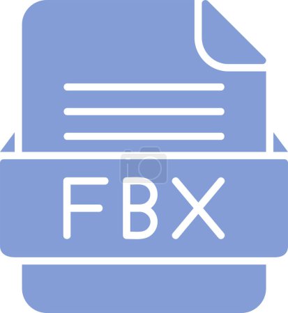 Illustration for FBX file web icon, vector illustration - Royalty Free Image