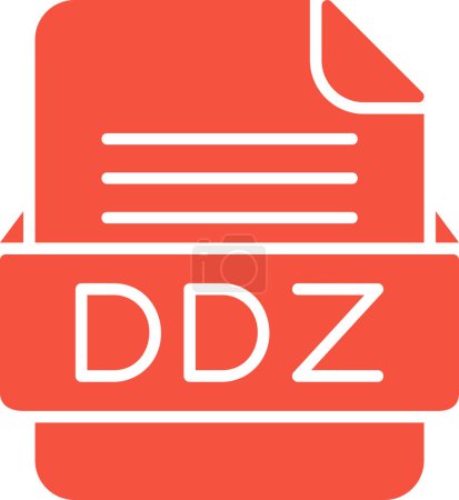 Ilustración de Archivo DDZ icono web, ilustración vectorial - Imagen libre de derechos