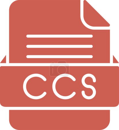 Illustration for CCS file web icon, vector illustration - Royalty Free Image