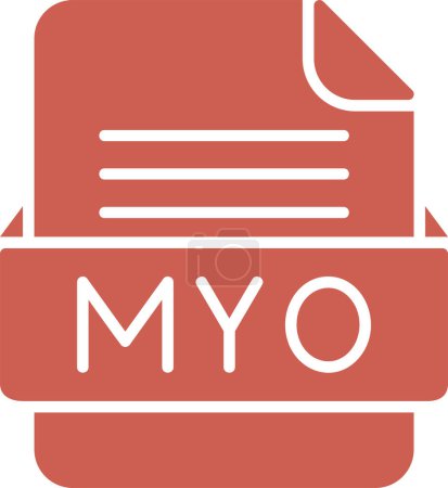 Ilustración de Icono web del archivo MYO, ilustración vectorial - Imagen libre de derechos