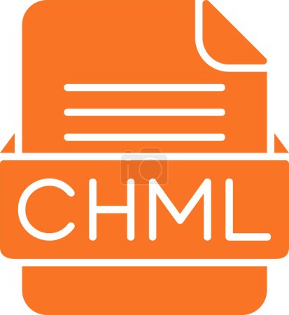Téléchargez les illustrations : Icône web du fichier CHML, illustration vectorielle - en licence libre de droit