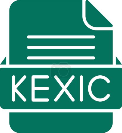 Ilustración de Icono web del archivo KEXIC, ilustración vectorial - Imagen libre de derechos