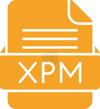 Illustration for XPM file web icon, vector illustration - Royalty Free Image