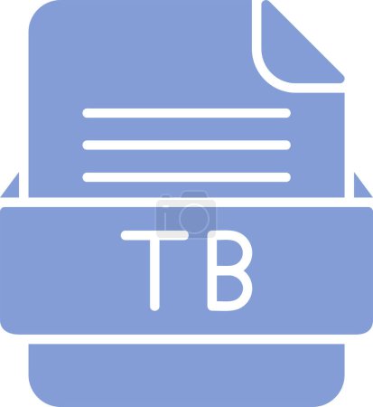 Illustration for TB file web icon, vector illustration - Royalty Free Image