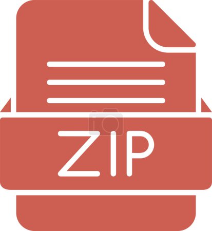 Téléchargez les illustrations : Fichier ZIP icône web, illustration vectorielle - en licence libre de droit