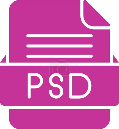 Illustration for PSD file web icon, vector illustration - Royalty Free Image