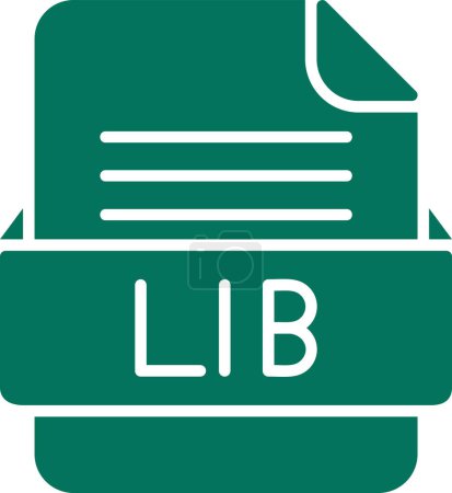 Ilustración de LIB icono del archivo web, ilustración vectorial - Imagen libre de derechos