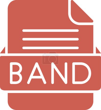 Illustration for BAND file web icon, vector illustration - Royalty Free Image