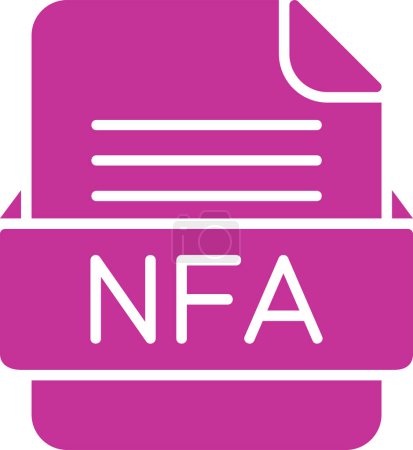 Téléchargez les illustrations : Fichier NFA icône web, illustration vectorielle - en licence libre de droit