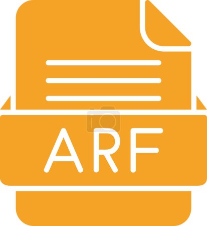Illustration for ARF file web icon, vector illustration - Royalty Free Image