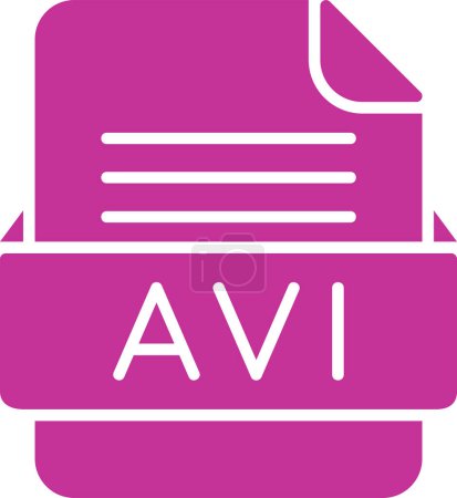 Ilustración de Icono web del archivo AVI, ilustración vectorial - Imagen libre de derechos