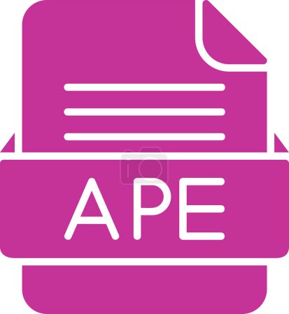 Illustration for APE file web icon, vector illustration - Royalty Free Image