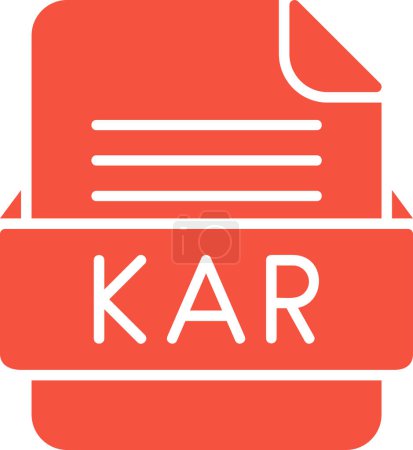 Téléchargez les illustrations : Fichier KAR icône web, illustration vectorielle - en licence libre de droit