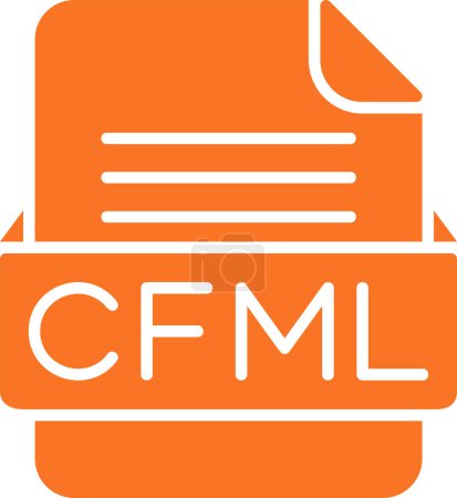 Ilustración de Icono web del archivo CFML, ilustración vectorial - Imagen libre de derechos