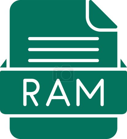 Ilustración de Icono web del archivo RAM, ilustración vectorial - Imagen libre de derechos