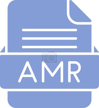 Ilustración de Icono web del archivo AMR, ilustración vectorial - Imagen libre de derechos