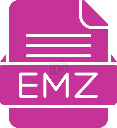 Illustration for EMZ file web icon, vector illustration - Royalty Free Image
