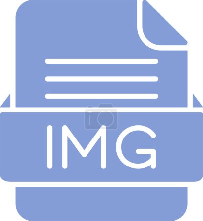 Illustration for IMG file web icon, vector illustration - Royalty Free Image