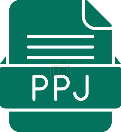 Ilustración de Icono web del archivo PPJ, ilustración vectorial - Imagen libre de derechos