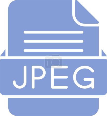 Illustration for JPEG file web icon, vector illustration - Royalty Free Image