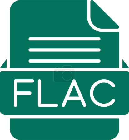 Ilustración de Archivo FLAC, icono del documento, ilustración vectorial - Imagen libre de derechos