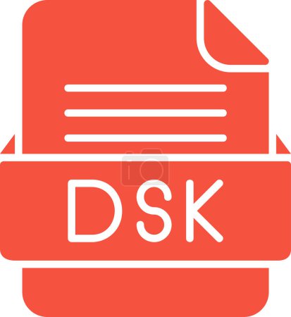 Ilustración de Archivo DSK, icono del documento, ilustración vectorial - Imagen libre de derechos