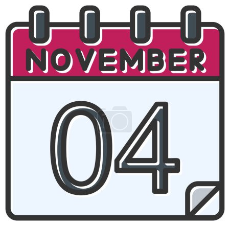 Illustration for Vector illustration. calendar with the date of  November  04 - Royalty Free Image
