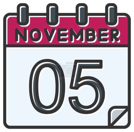 Illustration for Vector illustration. calendar with the date of  November 05 - Royalty Free Image