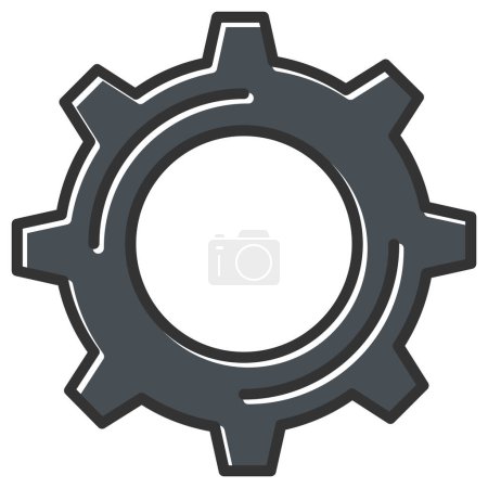 Illustration for Gear flat vector icon - Royalty Free Image