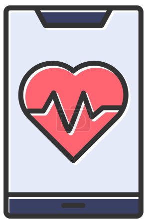 Illustration for Daily Health App icon vector illustration - Royalty Free Image