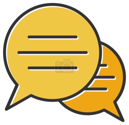 Illustration for Chat bubbles vector web  icon - Royalty Free Image