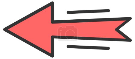 Illustration for Arrow left icon in trendy style isolated background - Royalty Free Image