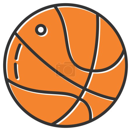 Téléchargez les illustrations : Basket. icône web illustration simple - en licence libre de droit