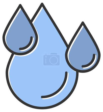 Illustration for Water drops. simple design - Royalty Free Image