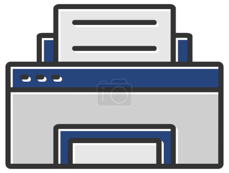 Ilustración de Impresora icono web ilustración simple - Imagen libre de derechos
