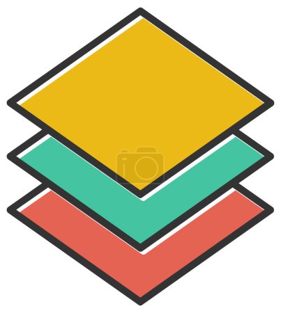 Illustration for Layers web icon vector  illustration - Royalty Free Image
