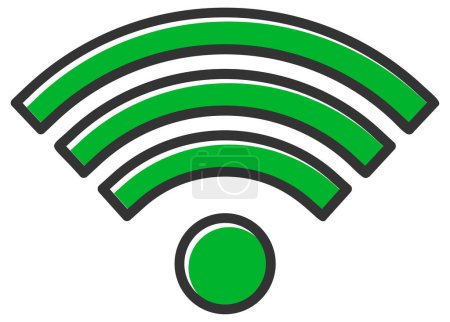 Téléchargez les illustrations : Symbole wifi. icône wifi sans fil. symbole wifi - en licence libre de droit