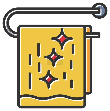 Illustration for Towel web icon vector  illustration - Royalty Free Image