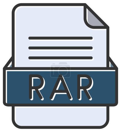 Téléchargez les illustrations : Fichier RAR icône web, illustration vectorielle - en licence libre de droit