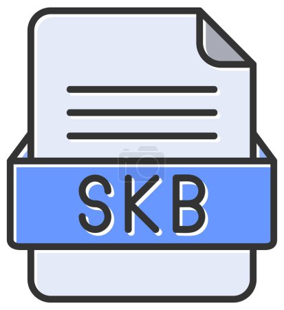 Téléchargez les illustrations : Fichier SKB icône web, illustration vectorielle - en licence libre de droit