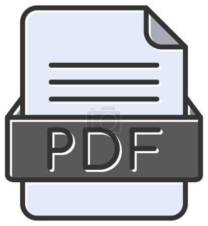 Ilustración de Archivo PDF icono web, ilustración vectorial - Imagen libre de derechos