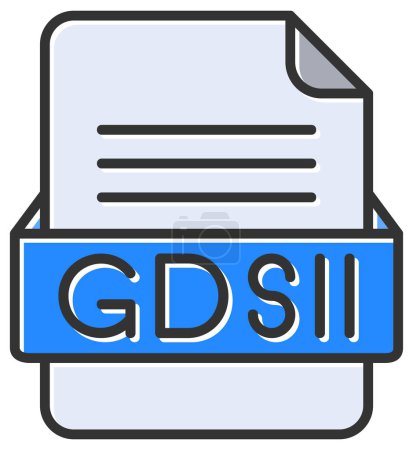 Illustration for GDSII file web icon, vector illustration - Royalty Free Image