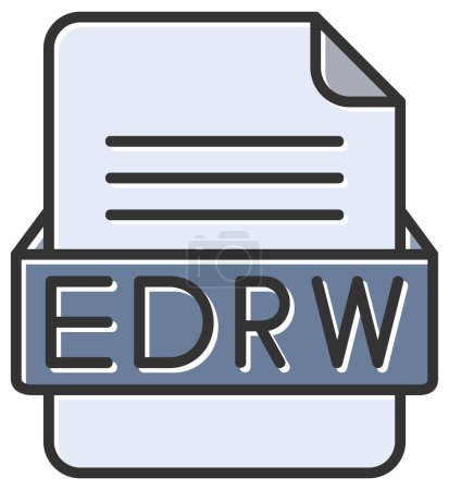 Ilustración de Icono web del archivo EDRW, ilustración vectorial - Imagen libre de derechos
