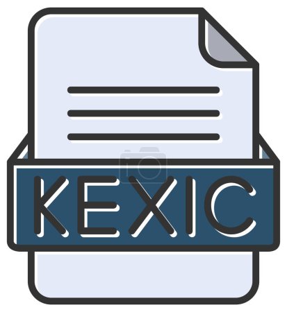 Illustration for KEXIC file web icon, vector illustration - Royalty Free Image