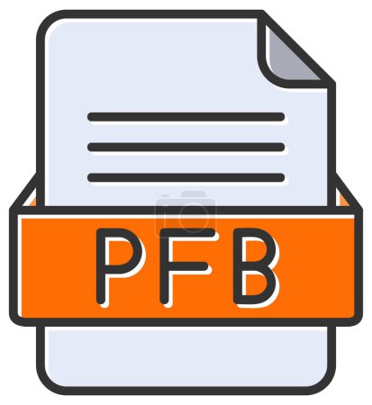 Téléchargez les illustrations : Fichier PFB icône web, illustration vectorielle - en licence libre de droit