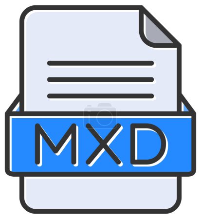 Ilustración de Icono web del archivo MXD, ilustración vectorial - Imagen libre de derechos