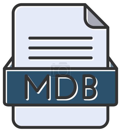 Illustration for MDB web icon, vector illustration - Royalty Free Image