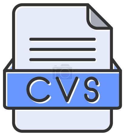 Ilustración de Icono web del archivo CVS, ilustración vectorial - Imagen libre de derechos
